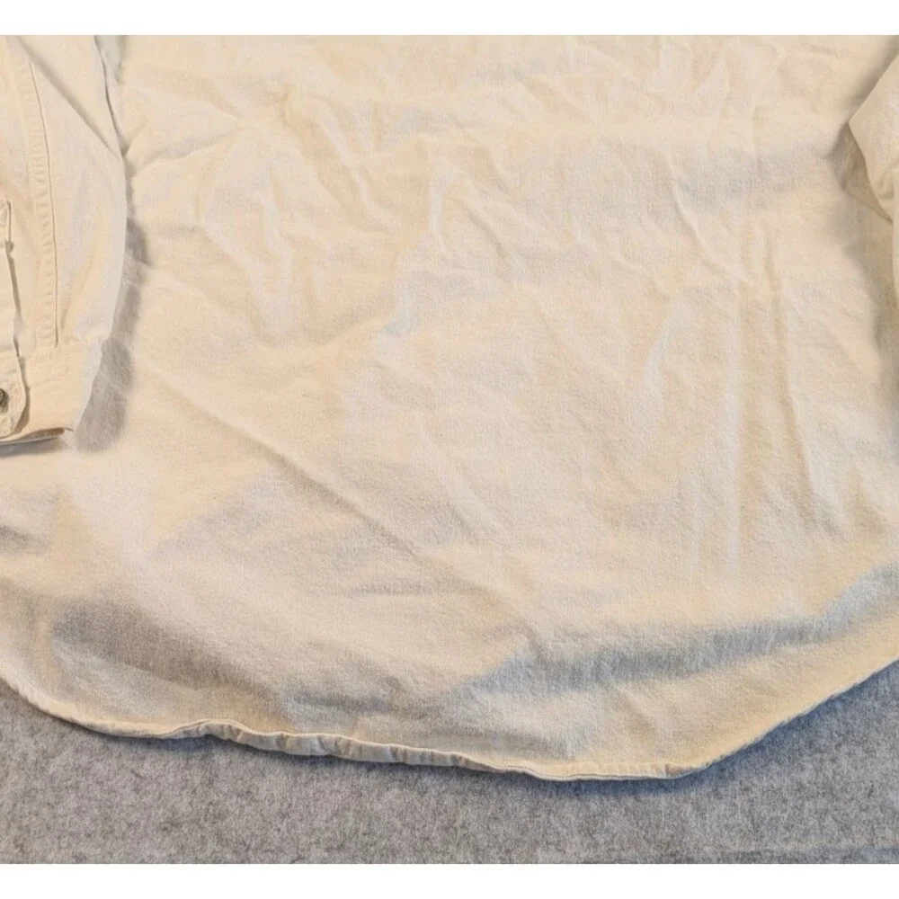 Vintage 1996 Levi's Red Tab Denim Shirt Jacket Shacket Off White Mens XXL